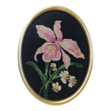 Framed antique embroidery