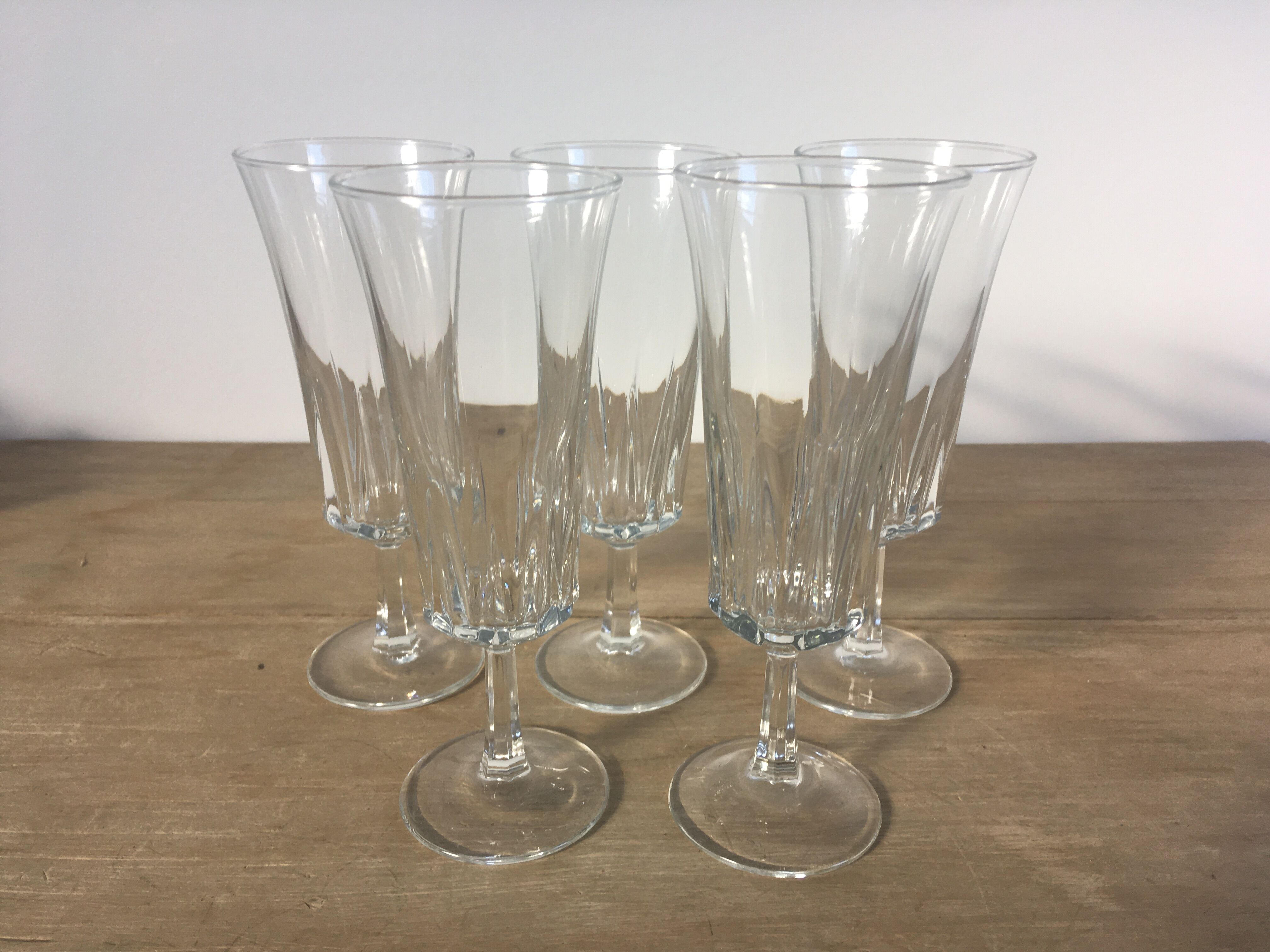Vintage champagne flutes
