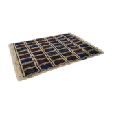 Large Scandinavian handmade Rya Rug, 1960s, 210x140 cm