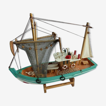 Model fishing boat wood