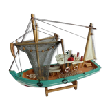 Model fishing boat wood