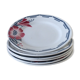 Series of six earthenware dessert plates