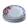 Series of six earthenware dessert plates