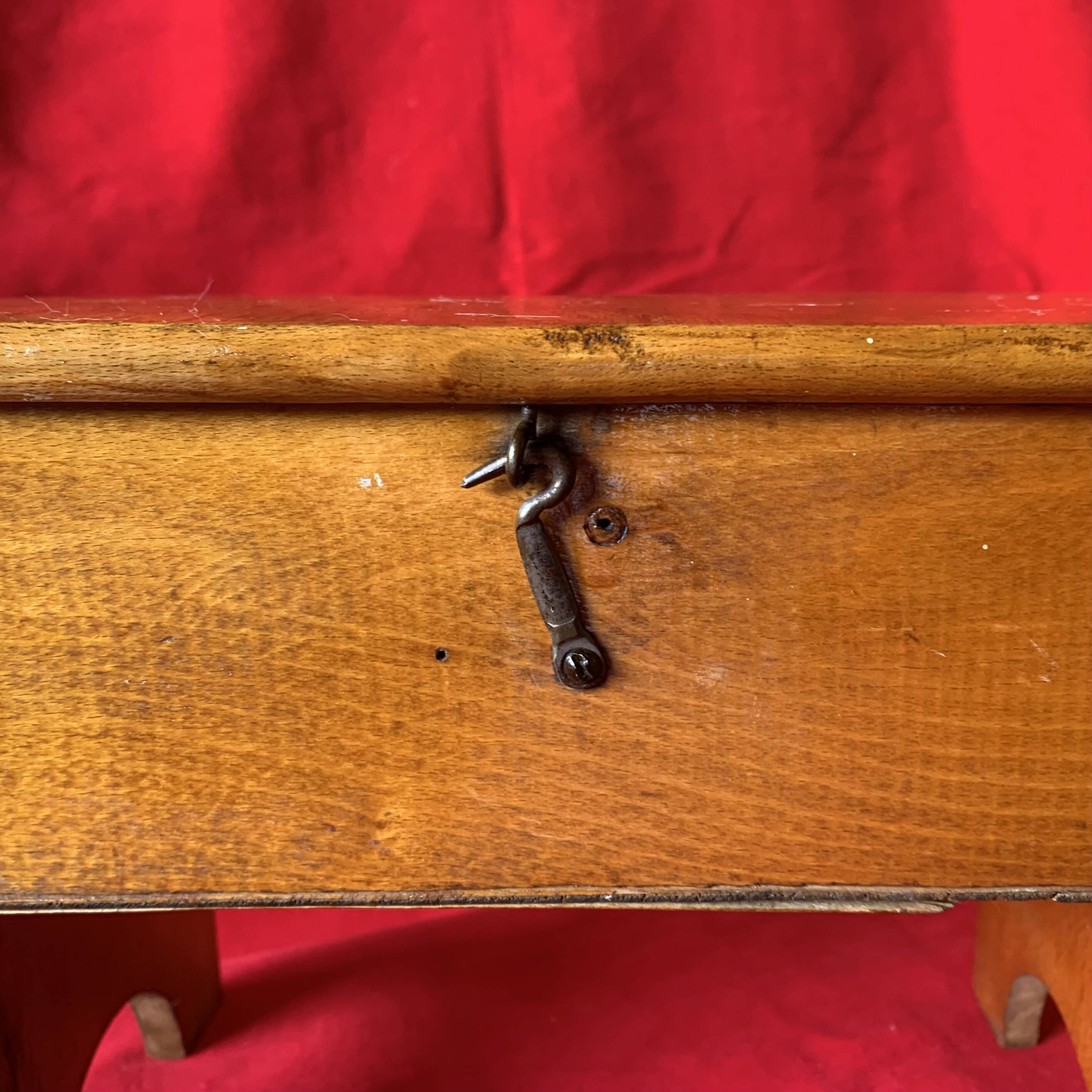 Old small stool - footrest with solid wood chest