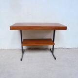 Metal and wood coffee table