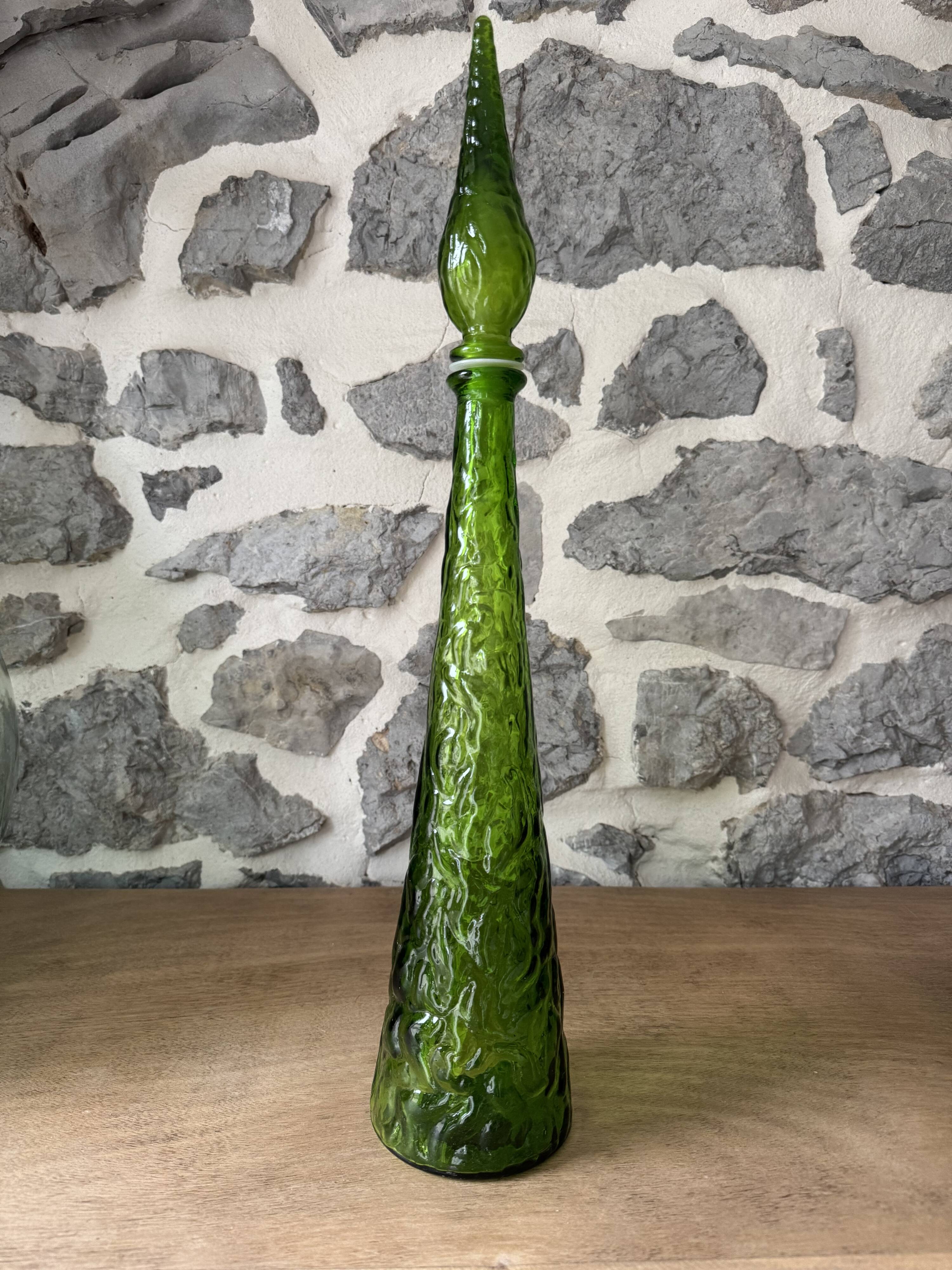 Antique decorative glass carafe