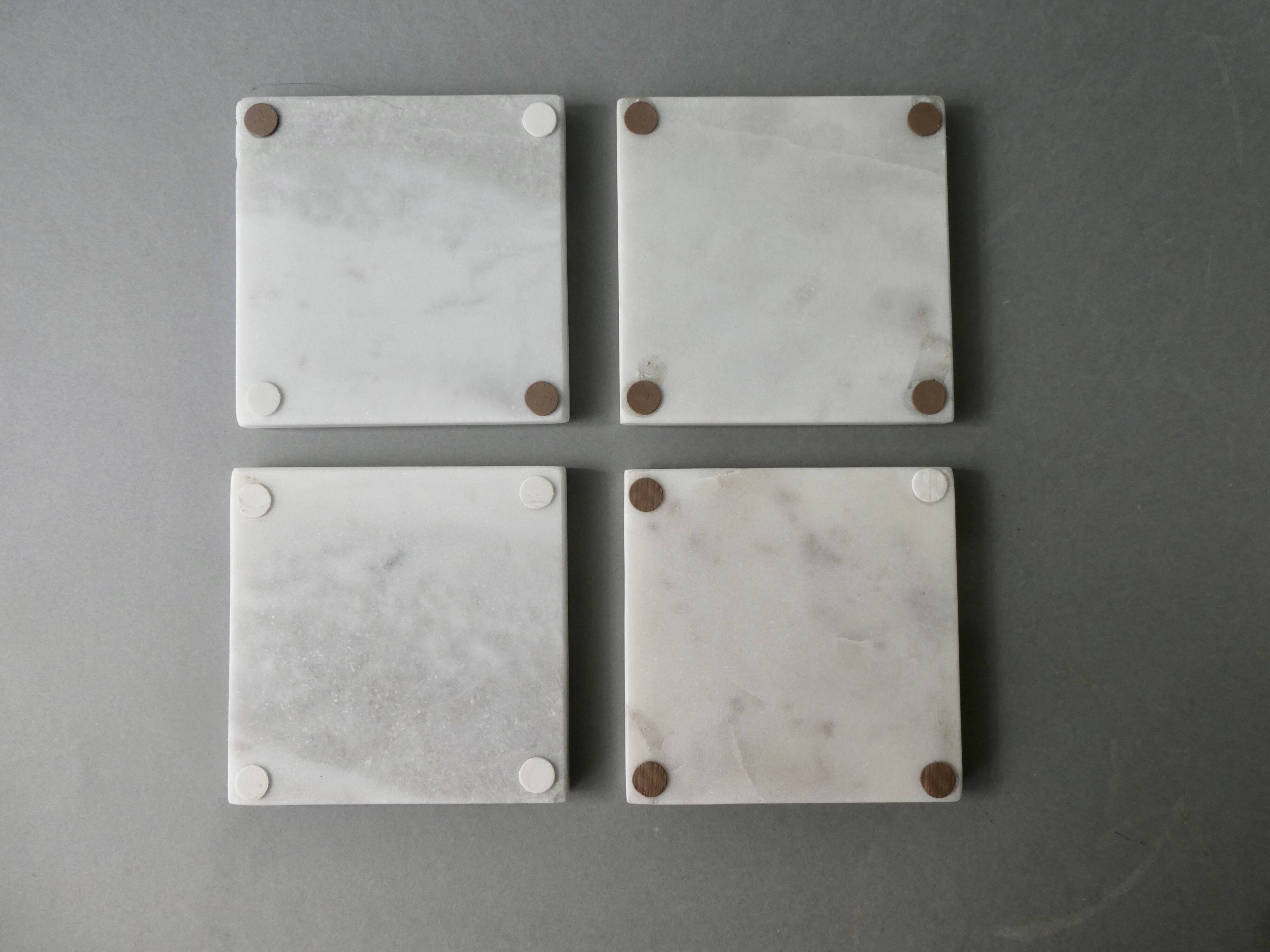 4 marble coasters