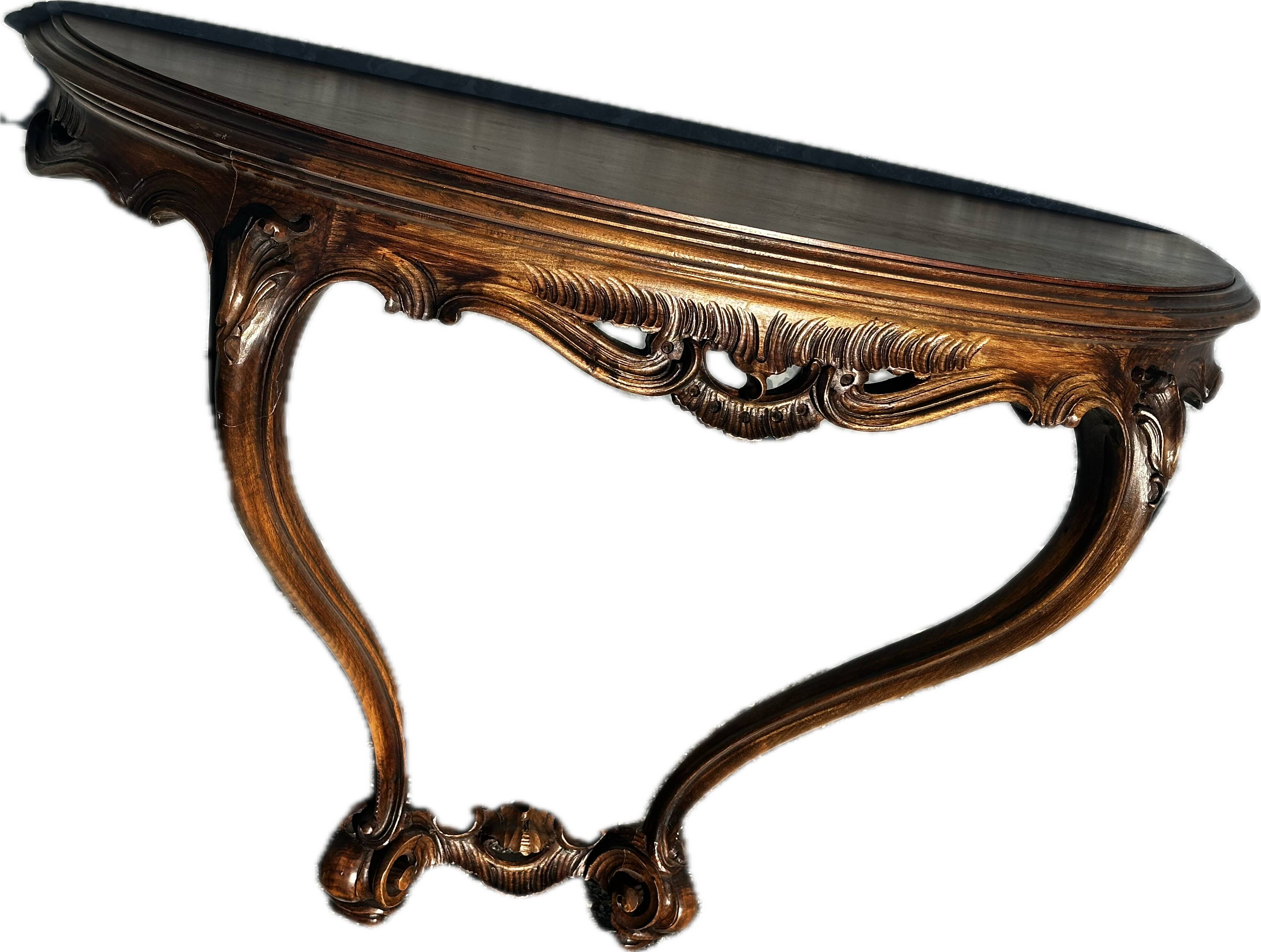 Louis XV Rocaille style console