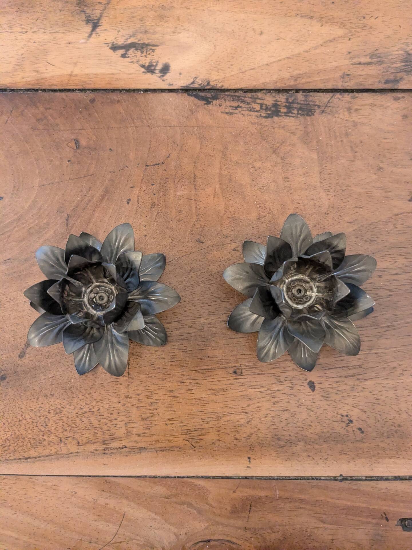 Lotus flower candle holders