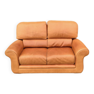 Two-seater leather sofa