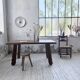Brutalist oak table by De Puydt, Belgium 1970