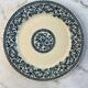 Flat plate made of ironstone from Gien, "Garlands" decoration, 1937.