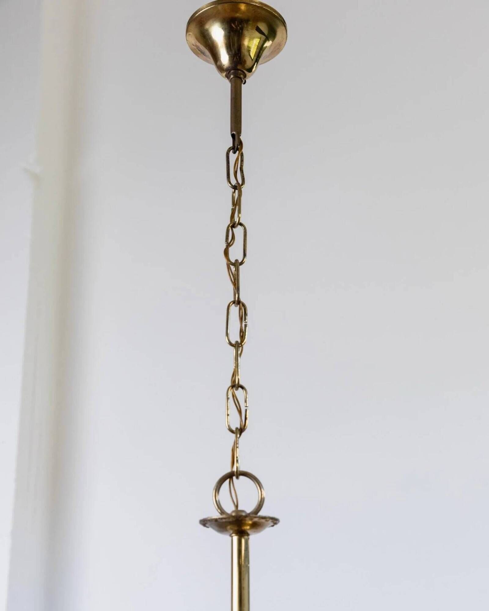 XL Clear Murano Glass and Brass Chandelier, Liberty-Style Organic Leaf Design, Italian 1960s