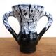 Vase dans le gout de Vallauris noir et blanc