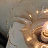 Lampe de table élégant verre et metal