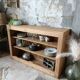 Open wooden chest of drawers