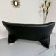 Old 2/3 seater lounge sofa designed by Jan Armgardt for Leolux in black leather