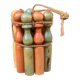 Old colorful wooden bowling game