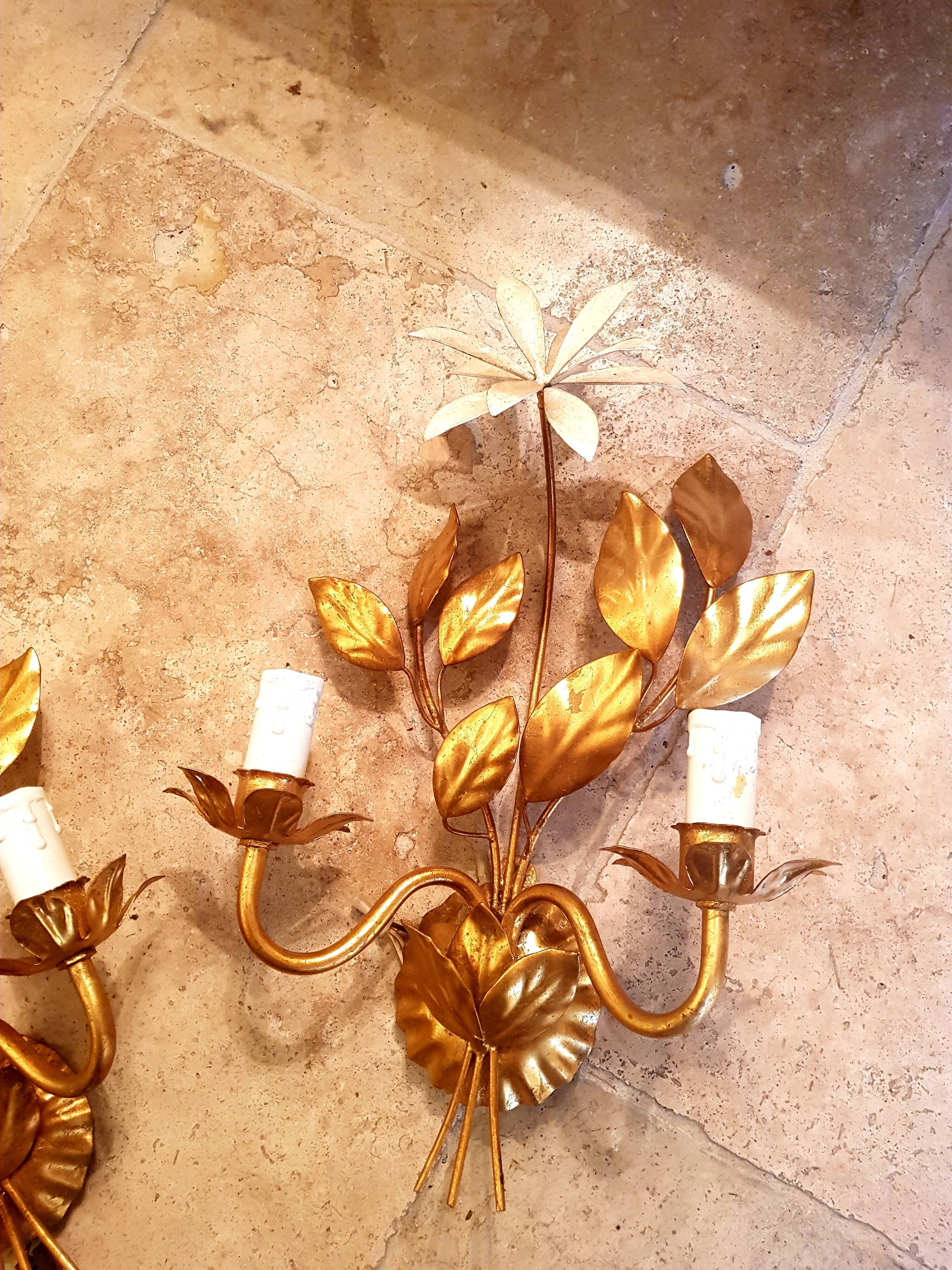Pair of 70s wall sconces