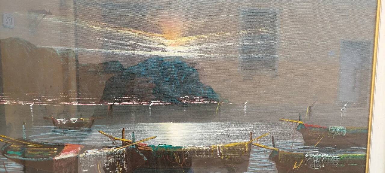 Seascape, oil on canvas, late 20th century