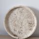 Small round tray in travertine