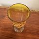 Antique legras vase in yellow glass with golden floral decoration – art nouveau