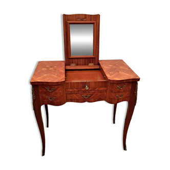 Louis XV style dressing table in marquetry