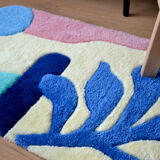 Tapis tufté main asymétrique, 50x90cm