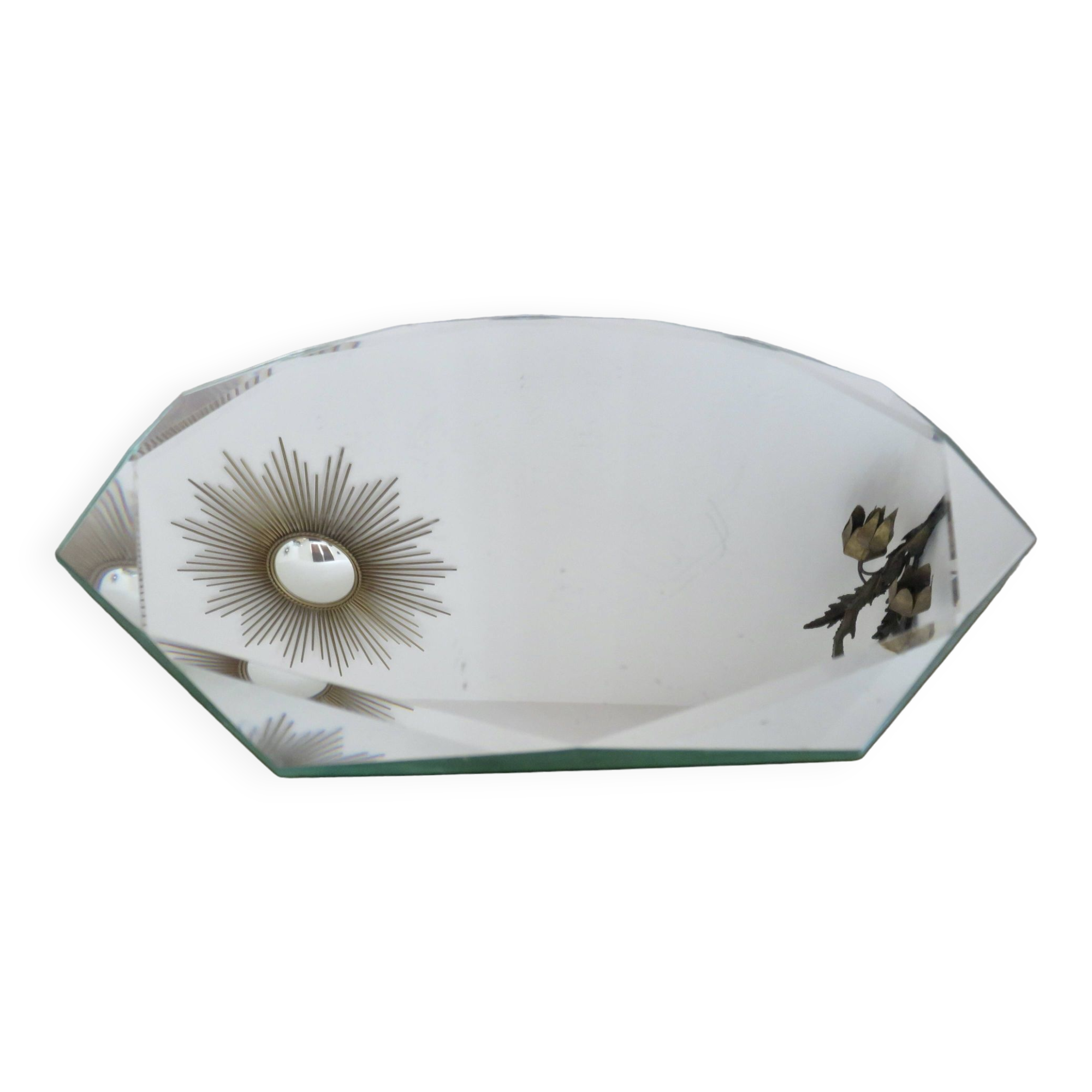 Miroir octogonal biseauté, années 40-50