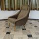 Mid-century mohair velvet high-back easy chair, Italy 1950s