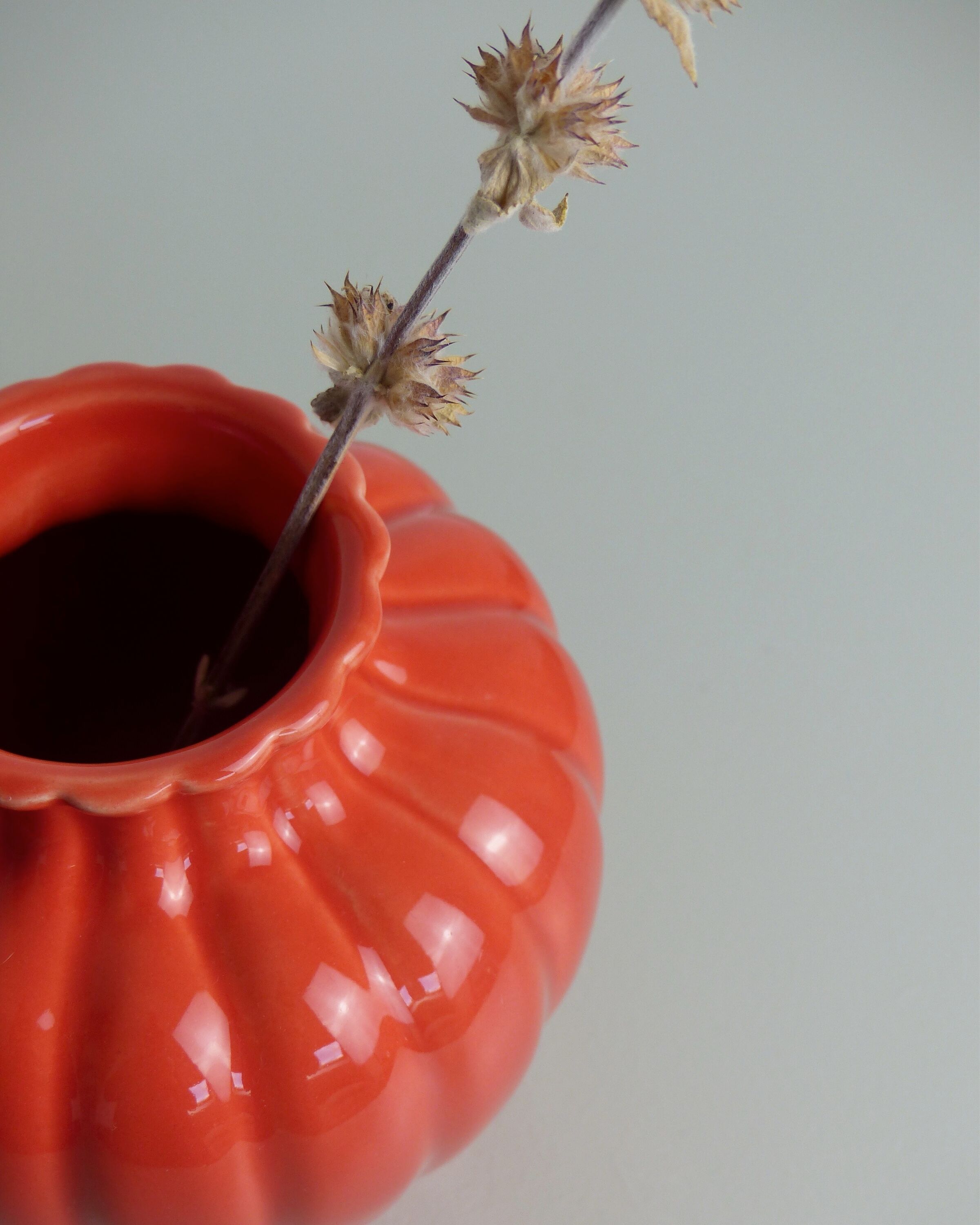 Vase en céramique orange