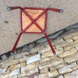 Metal and wood stool