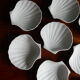 12 coquilles Saint Jacques porcelaine biscuit