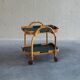 Chariot de service en bambou vintage