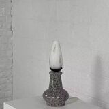 Vintage ceramic and opaline lamp