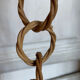 Suspension corde et rotin vintage