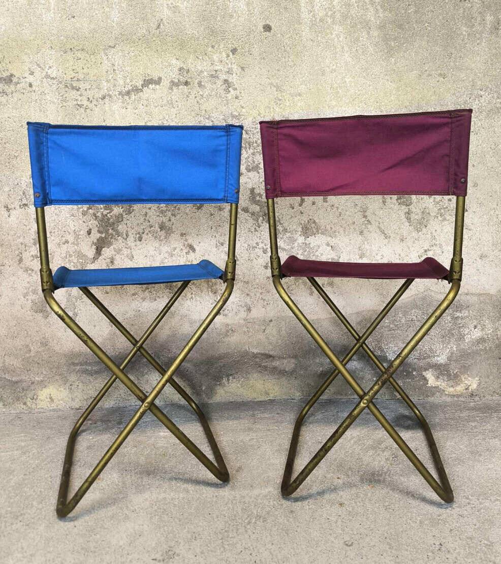 Vintage Lafuma camping chair pair
