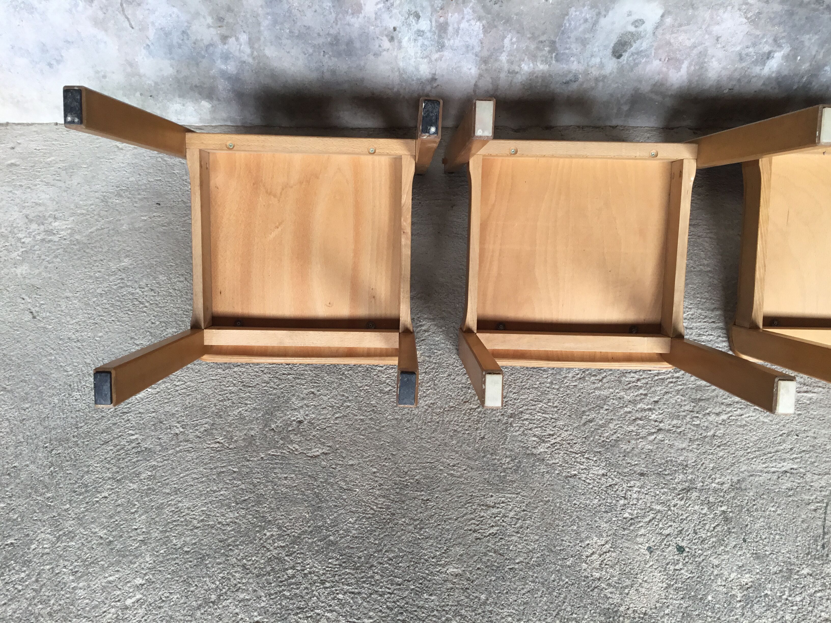 Set of 6 design chairs in glulam - 1970s