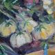Oil Painting Modern Bouquet of Flowers Signed 61 x 50 cms