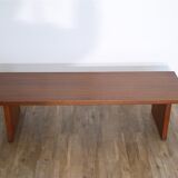 Scandinavian vintage teak bench 1970