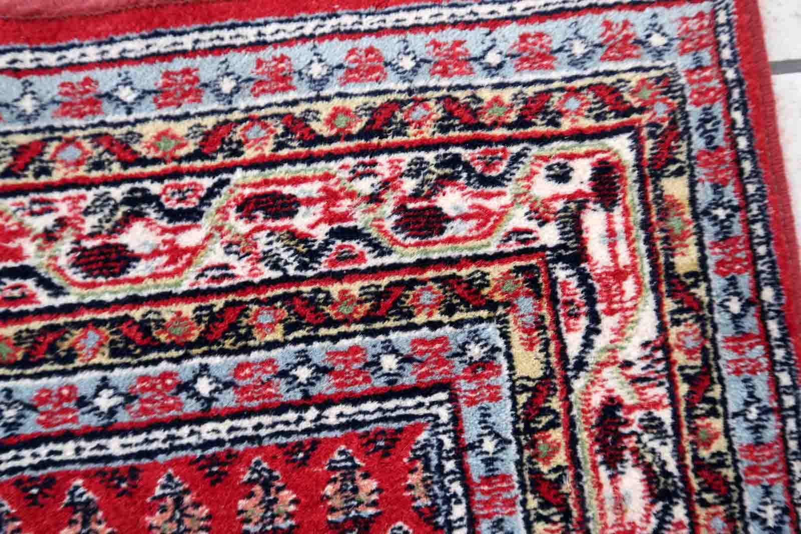 Vintage Indian carpet Seraband 100cm x 189cm 1970s