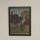 Swedish Oil on Canvas "Village House" by Unknown Artist Vintage & Framed 35x45cm