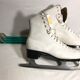 Old pair of ice skates alviera leather white size 39 vintage