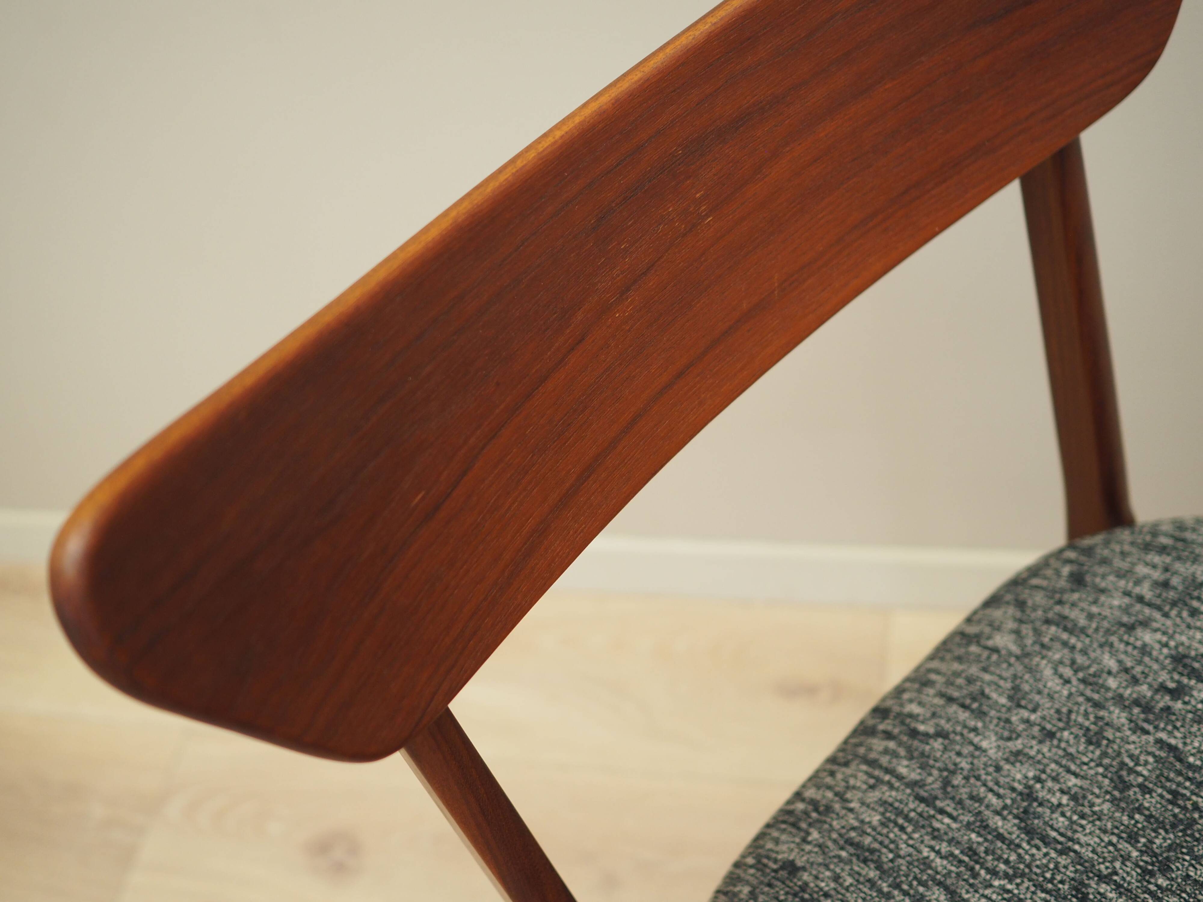 Set of four teak chairs, Danish design, 1970s, production: Denmark