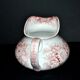 Pexonne earthenware vase/jug with a red floral rustic design