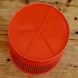 Vintage Syla orange waste paper basket