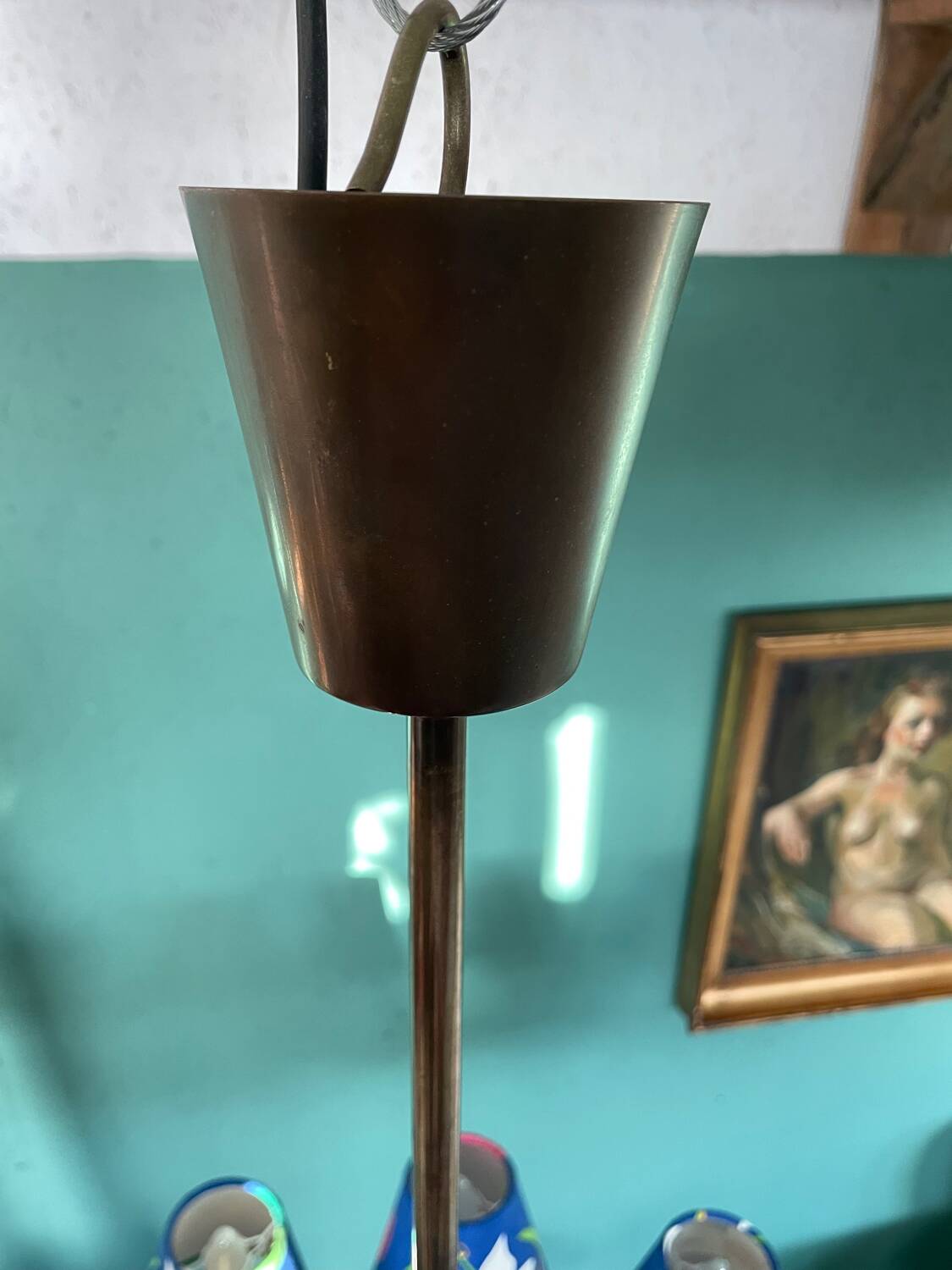 A very rare mid-century chandelier designed by Danish architect T. H. Valentiner