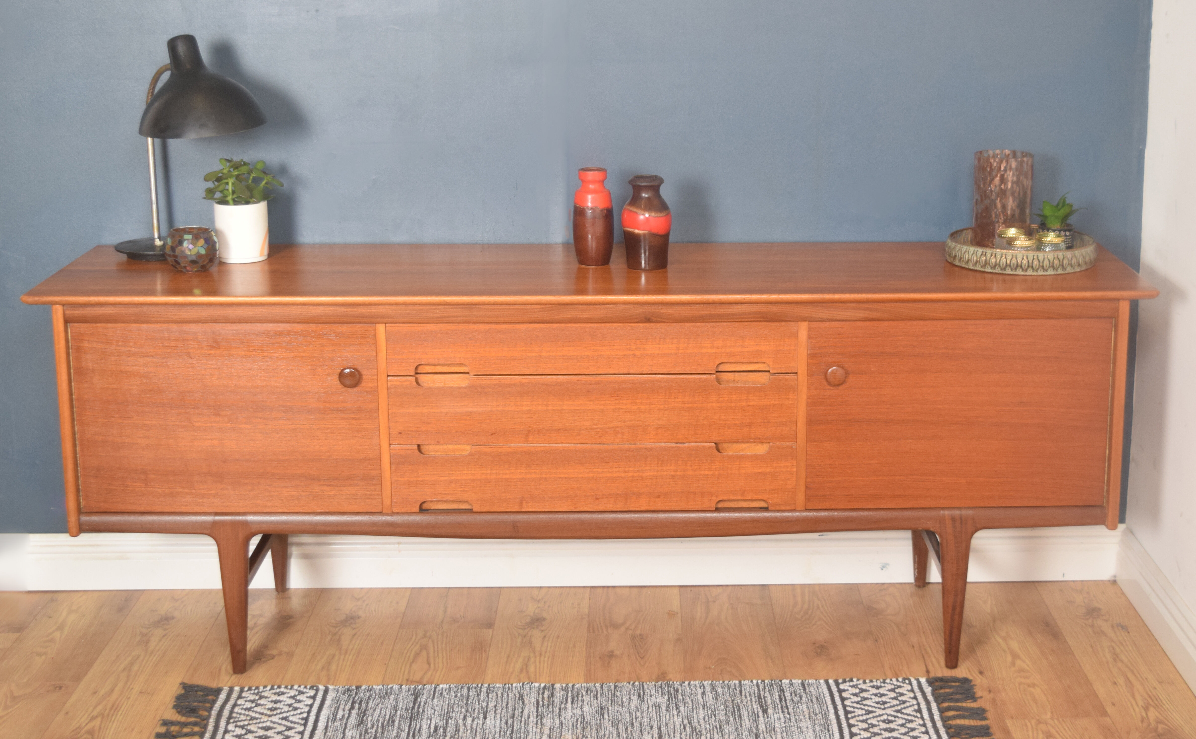 Restored Teak 1960s Long A Younger Sideboard