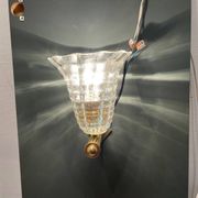 Murano Glass Brass Wall Sconces Set of 2 1980’s
