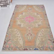 Orange & Beige Turkish Vintage Rug sku 2555